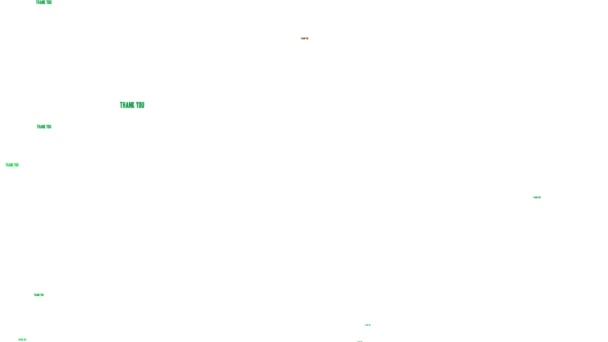 Благодарю Оживленное Слово Облако Белом Фоне — стоковое видео