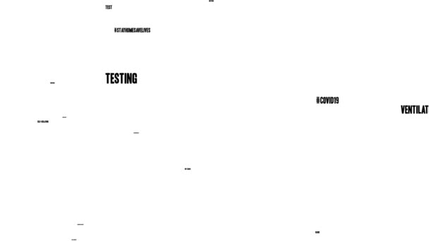 Пандемическое Анимированное Облако Слов Белом Фоне — стоковое видео