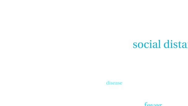 Залишайтеся Вдома Зберегти Життя Анімовані Хмари Слів Білому Тлі — стокове відео