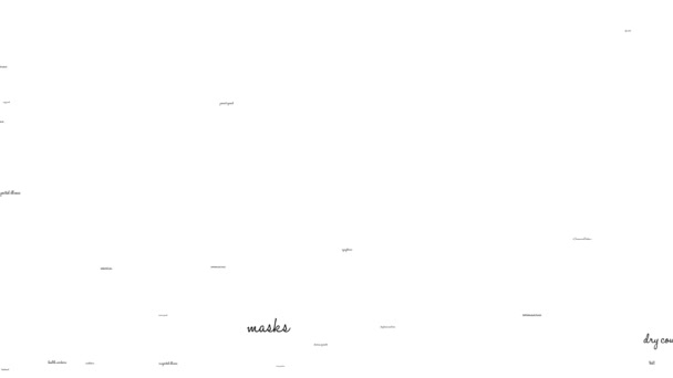 科罗纳威斯动画中白底云彩中的肺炎 — 图库视频影像