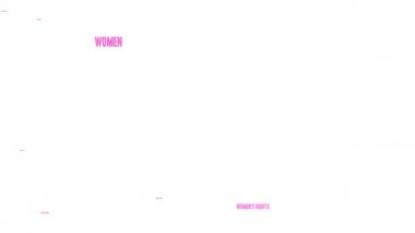 Kız Gücü beyaz arka planda kelime bulutu canlandırdı.