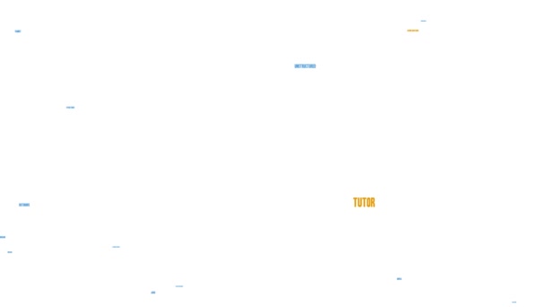 Homeschool Animated Word Cloud Fehér Háttérrel — Stock videók