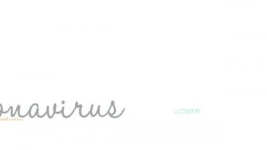 Coronavirus 'tan gelen zatürree beyaz arkaplanda kelime bulutu oluşturdu.