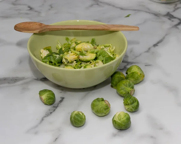 Salad made of brussels sprouts — Stock Photo, Image