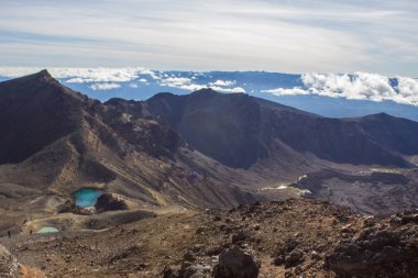 Tongariro Alp geçiş zümrüt göller