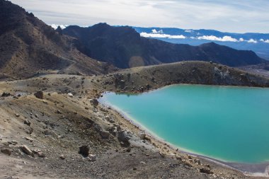 Tongariro Alp geçiş zümrüt göller