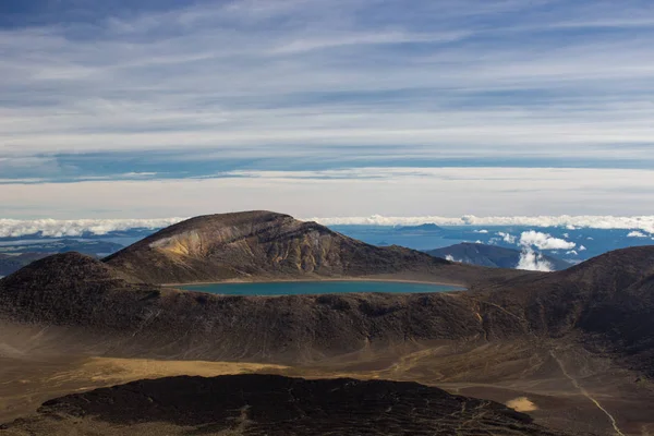 Kék tó, az alpesi tongariro átlépése — Stock Fotó