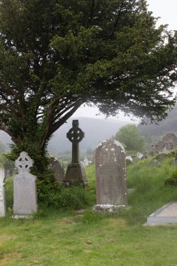 Glendalough yağmurlu gün