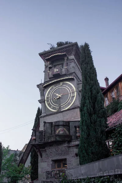 Puppet theater clock tower — Stock Photo, Image