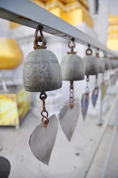 Bells of reincarnation or Samsara in a pagoda in Thailand — Stock Photo, Image