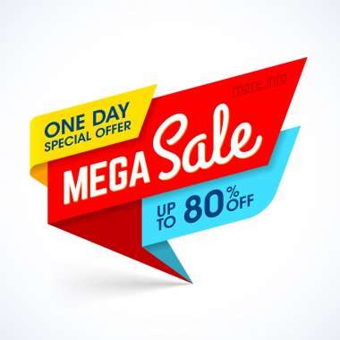 Mega Sale banner, special offer