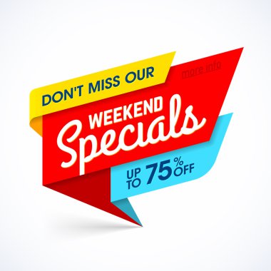 Weekend Specials sale banner