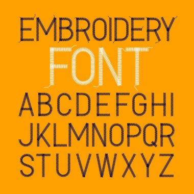 Download Embroidered Font Premium Vector Download For Commercial Use Format Eps Cdr Ai Svg Vector Illustration Graphic Art Design SVG Cut Files