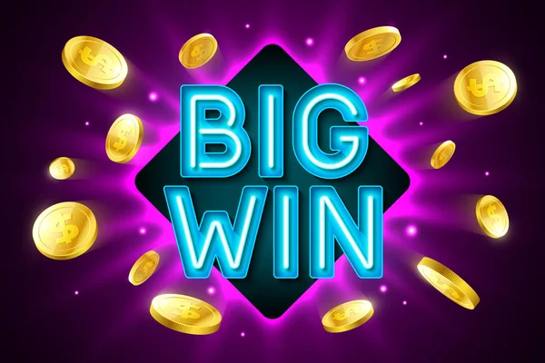 Big Win banner for lottery or casino