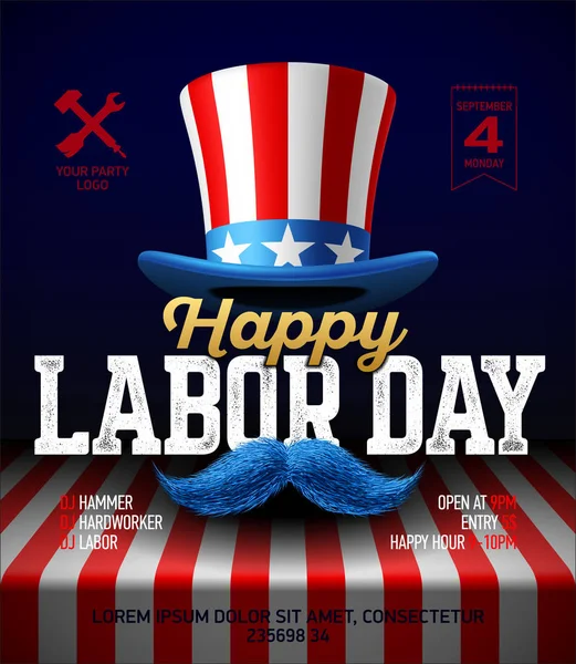 Labor Day party poster template