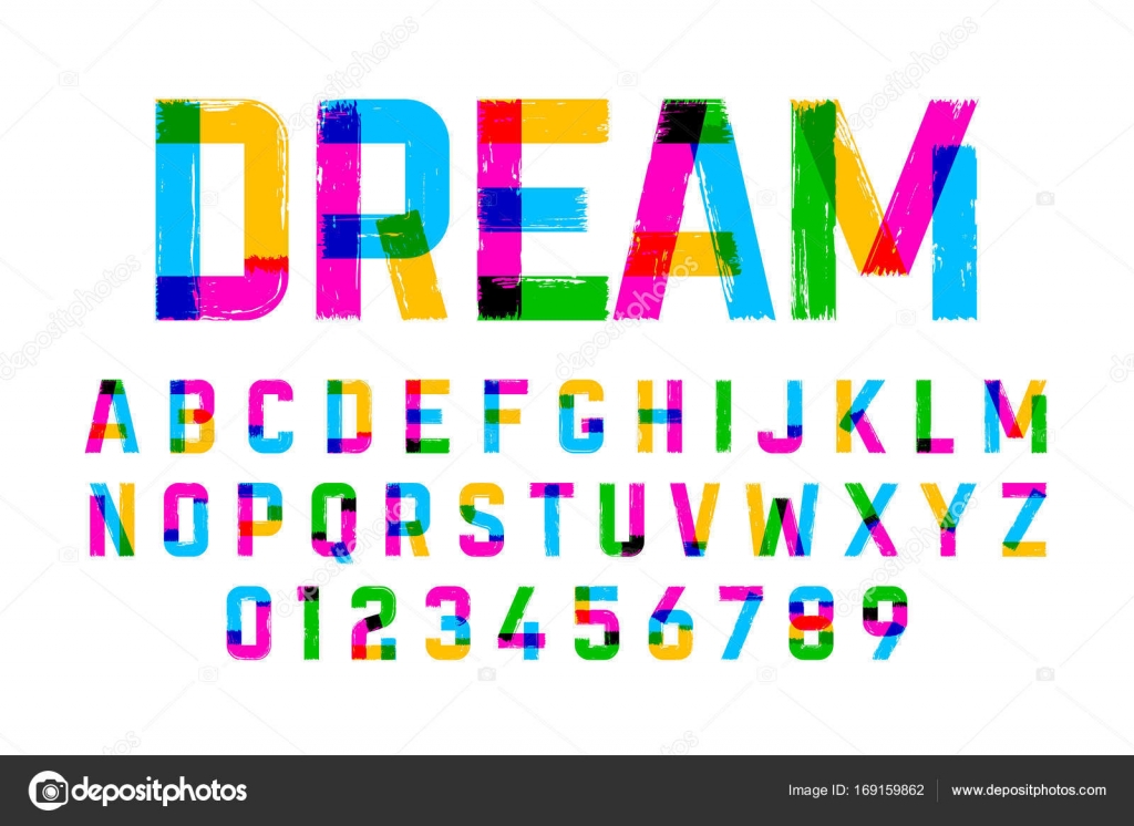 Brush Style Colorful Font Stock Vector Image By C Alhovik Brush Style Colorful Font Stock Vector Image By C Alhovik