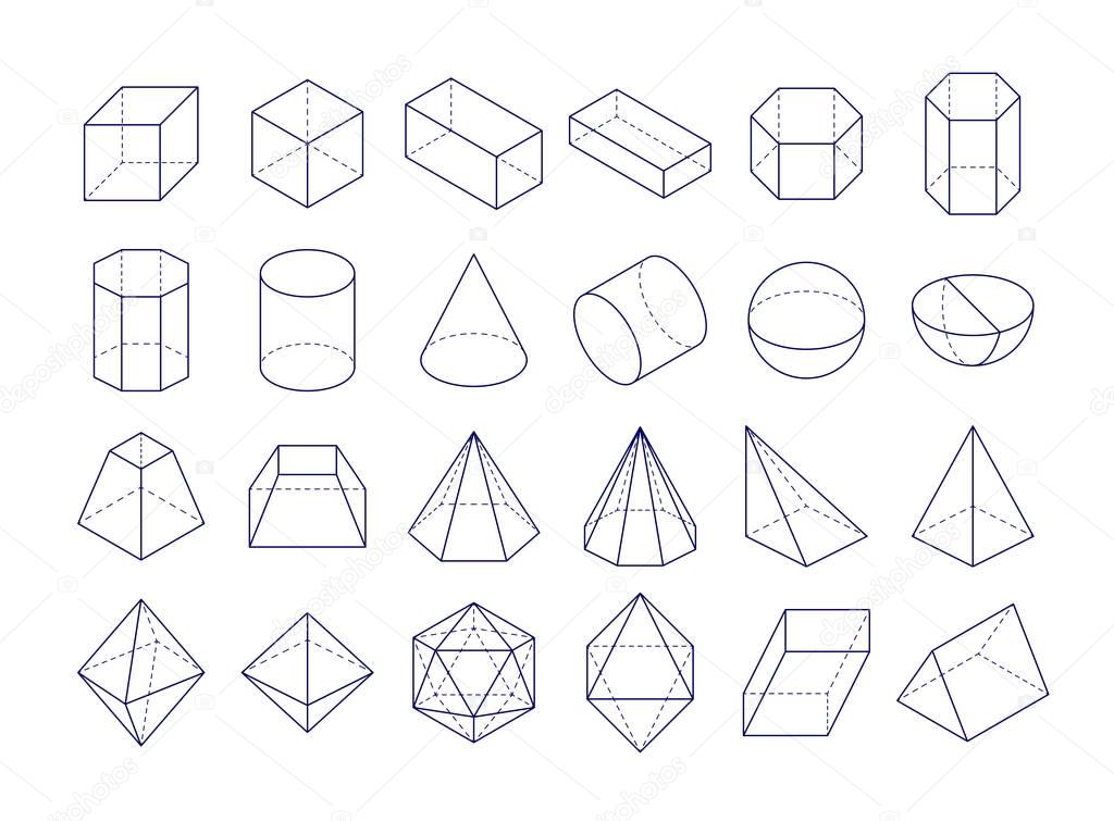 Formes géométriques 3D — Image vectorielle Alhovik © #169159856