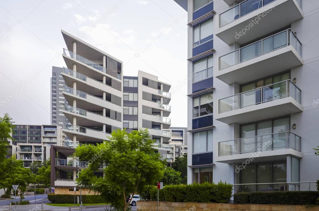 Apartment buildings, Rhodes, Sydney, Australia