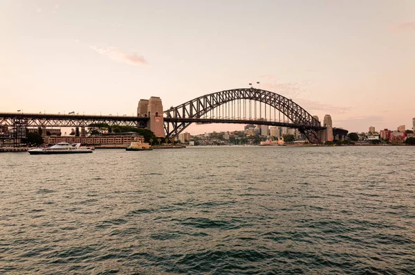 Pont du port de Sydney au crépuscule — Photo