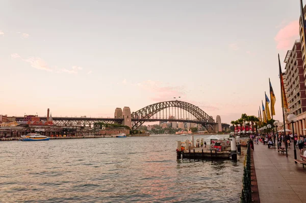 Pont du port de Sydney au crépuscule — Photo