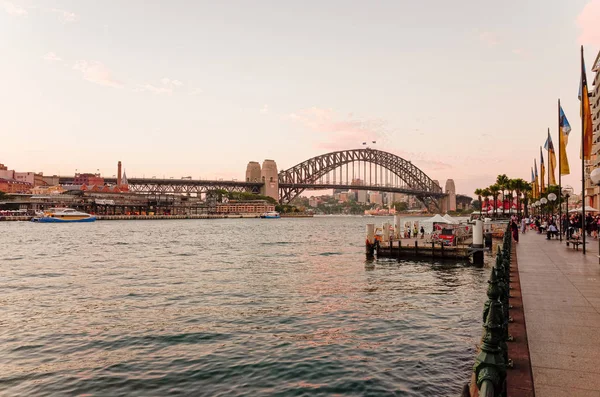 Pont du port de Sydney au crépuscule — Photo