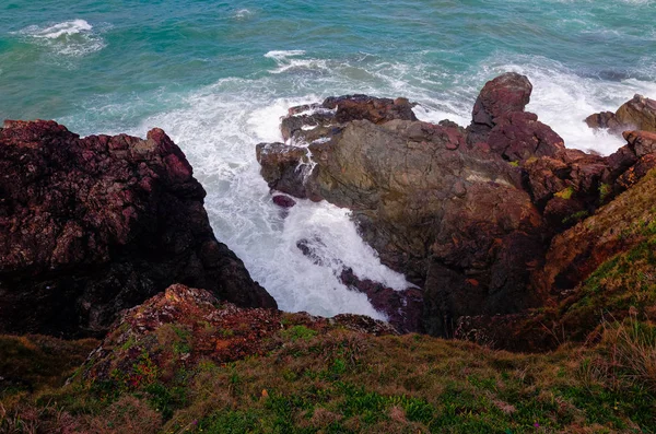 Rotsachtige kust bij Port Macquarie, Australië — Stockfoto