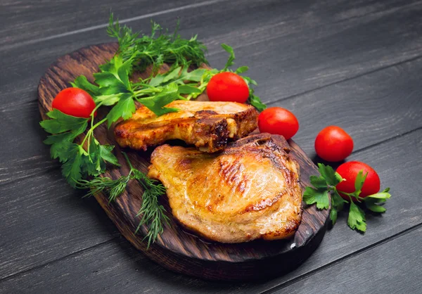 Grilled meat pork chops