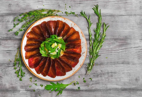 Ryckt nötkött kött Carpaccio — Stockfoto