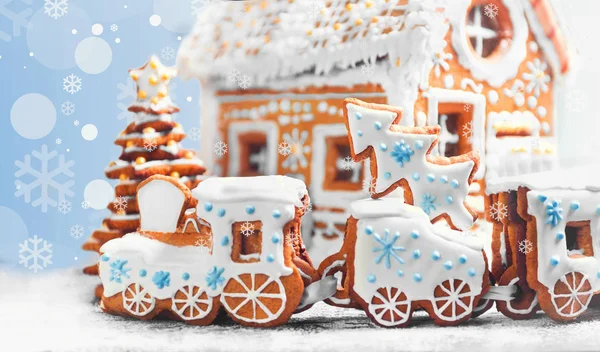 Gemischte Weihnachts-Lebkuchen — Stockfoto