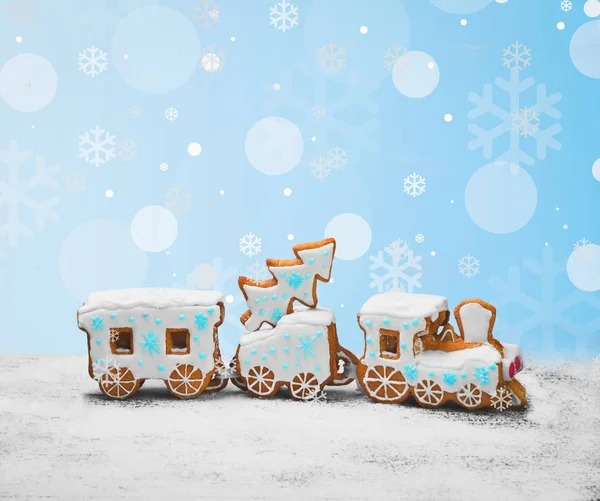 Gingerbread Cookies in the form of train Stock Image