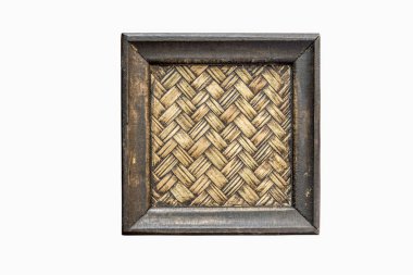 Beyaz arka plan üzerinde izole bambu dokuma daire