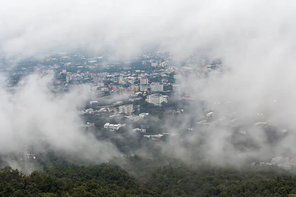 City in fog. Chiang mai, Thailand — Stock Photo, Image