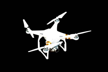 Siyah arka plan üzerine izole kamera ile robot