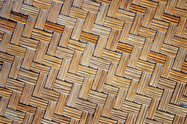 Velho bambu tecer mat textura e fundo — Fotografia de Stock