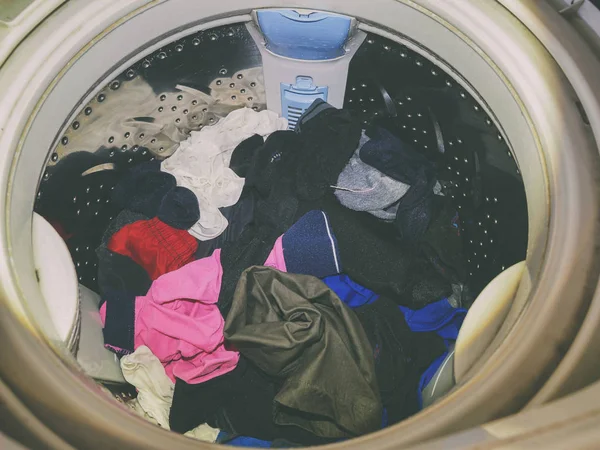 Top Loading Washing Machine Washes Laundry Internal View Washing Machine — 스톡 사진