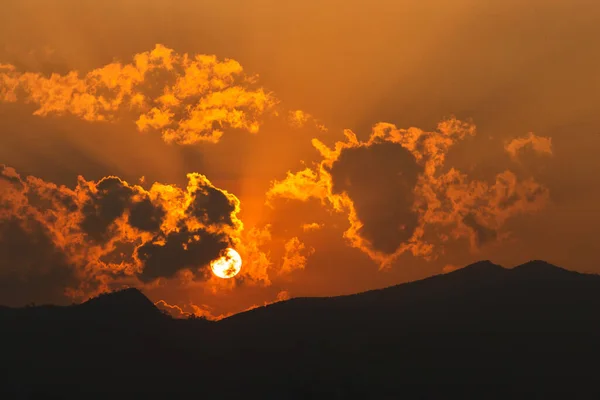 Sunset Peak Mountain Cloud — Stock Photo, Image