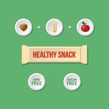 Sağlıklı snack Infographic