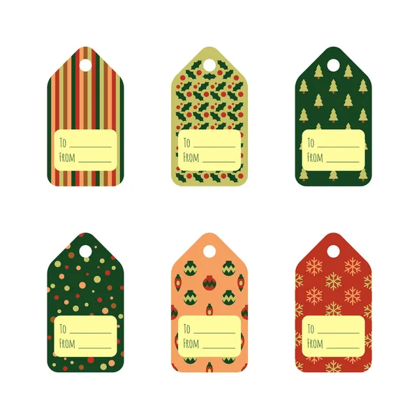 Christmas gift tags — Stock Vector