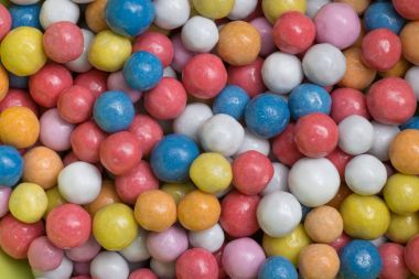 Şeker renkli izole arka plan kopya alanı ile karıştırın..