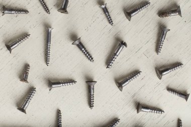 İnşaat araçları üzerinde ahşap açık renkli ayarlayın. Tamirci, marangoz, Oluşturucu için ürün yelpazesine sahip aygıtlar. Metin için yer kopyalayın. Üstten Görünüm