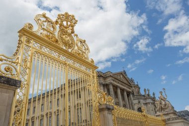 Versailles chateau. Fransa. Altın Kapı Sarayı manzarası. Royal