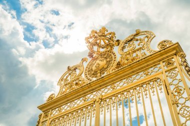 Versailles chateau. Fransa. Altın Kapı Sarayı manzarası. Royal