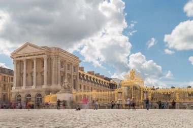 Versailles chateau. Fransa. Altın Kapı Sarayı manzarası. Royal