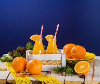 bir şişe portakal suyu