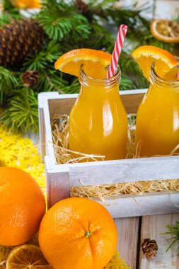 bir şişe portakal suyu