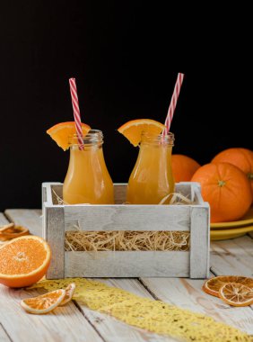 bir şişe portakal suyu