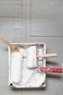 Silindir resim konteyner ve boya silindiri.