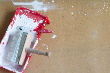 Silindir resim konteyner ve boya silindiri.