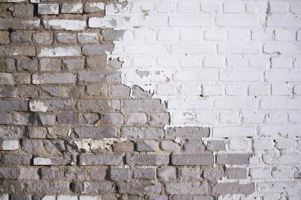 Oude Witte Grijze Textuur Muur Baksteen Muur Achtergrond Selectieve Focus — Stockfoto