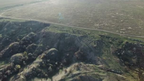 铁矿采石场飞越 — 图库视频影像